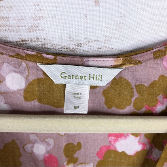 Garnet Hill floral vneck cotton sleeveless dress - Picture 5 of 8